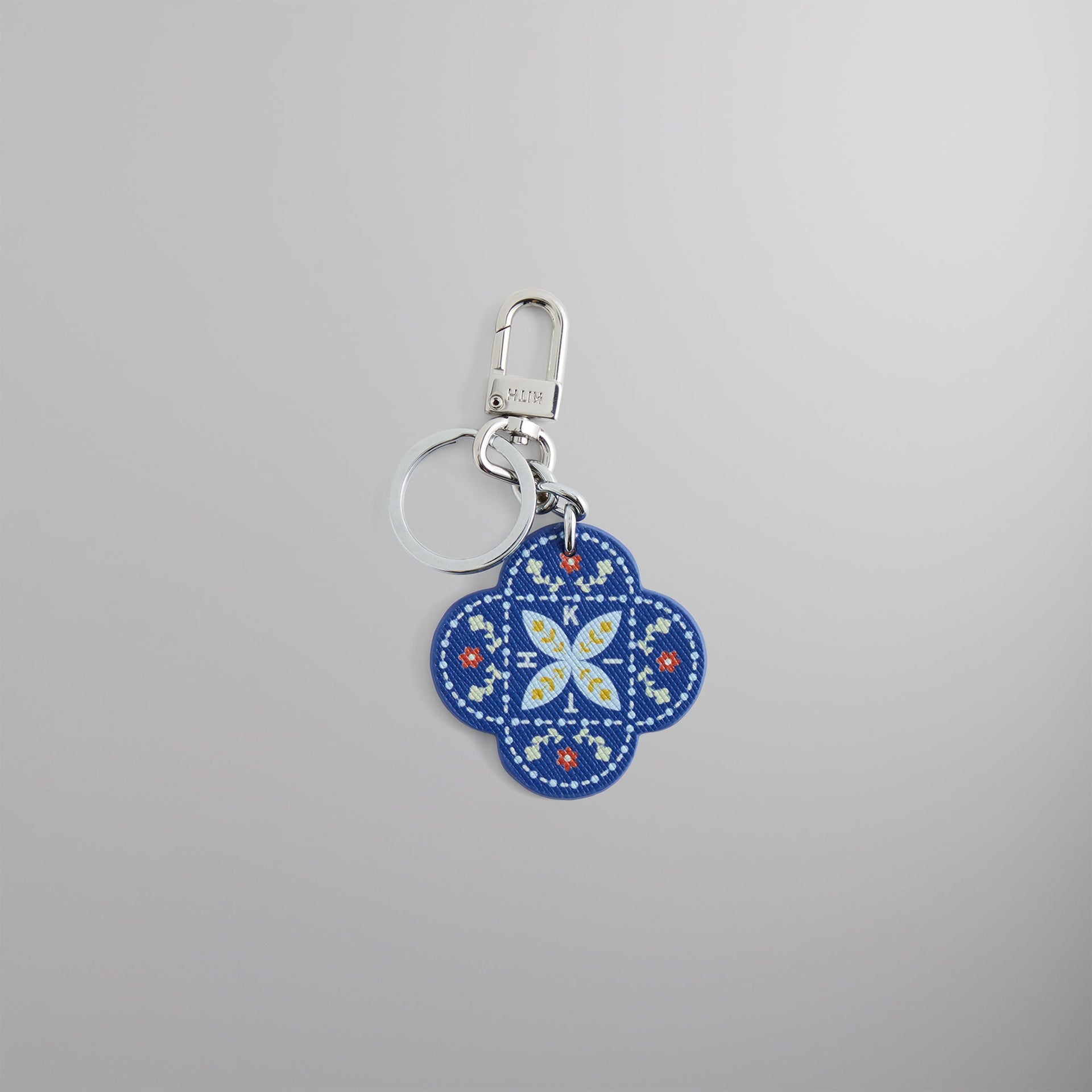 Kith Printed Saffiano Leather Keyring - Cyclone